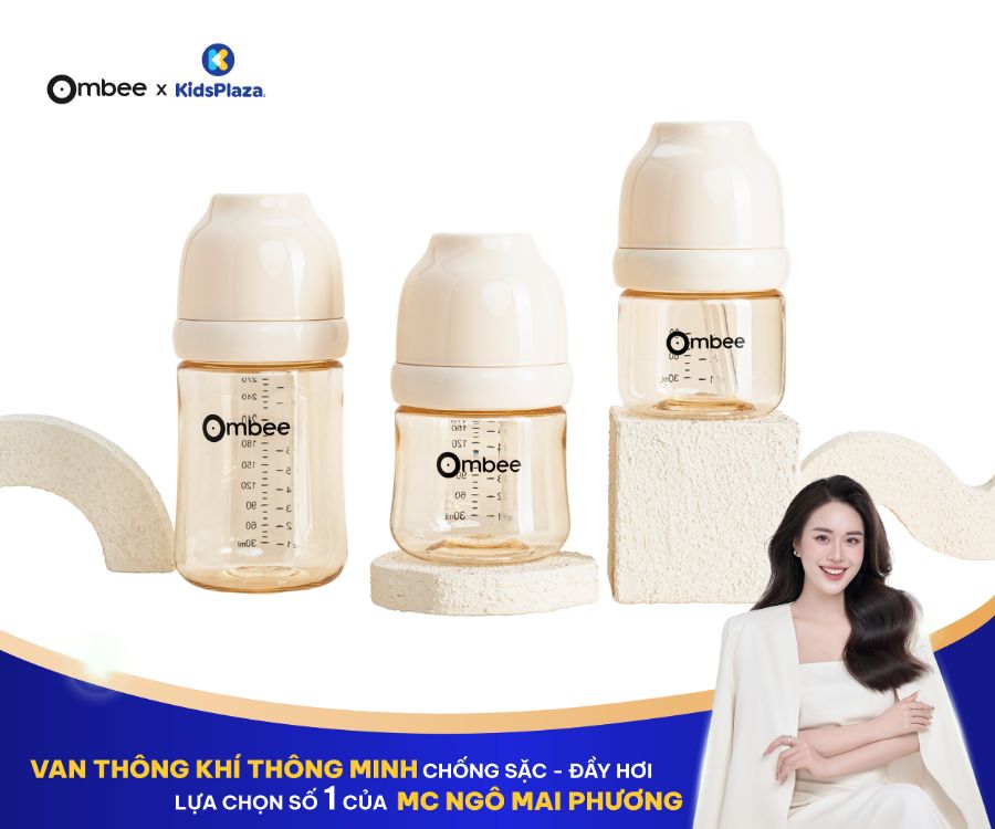 Bình sữa Ombee PPSU Anti-colic phiên bản Basic