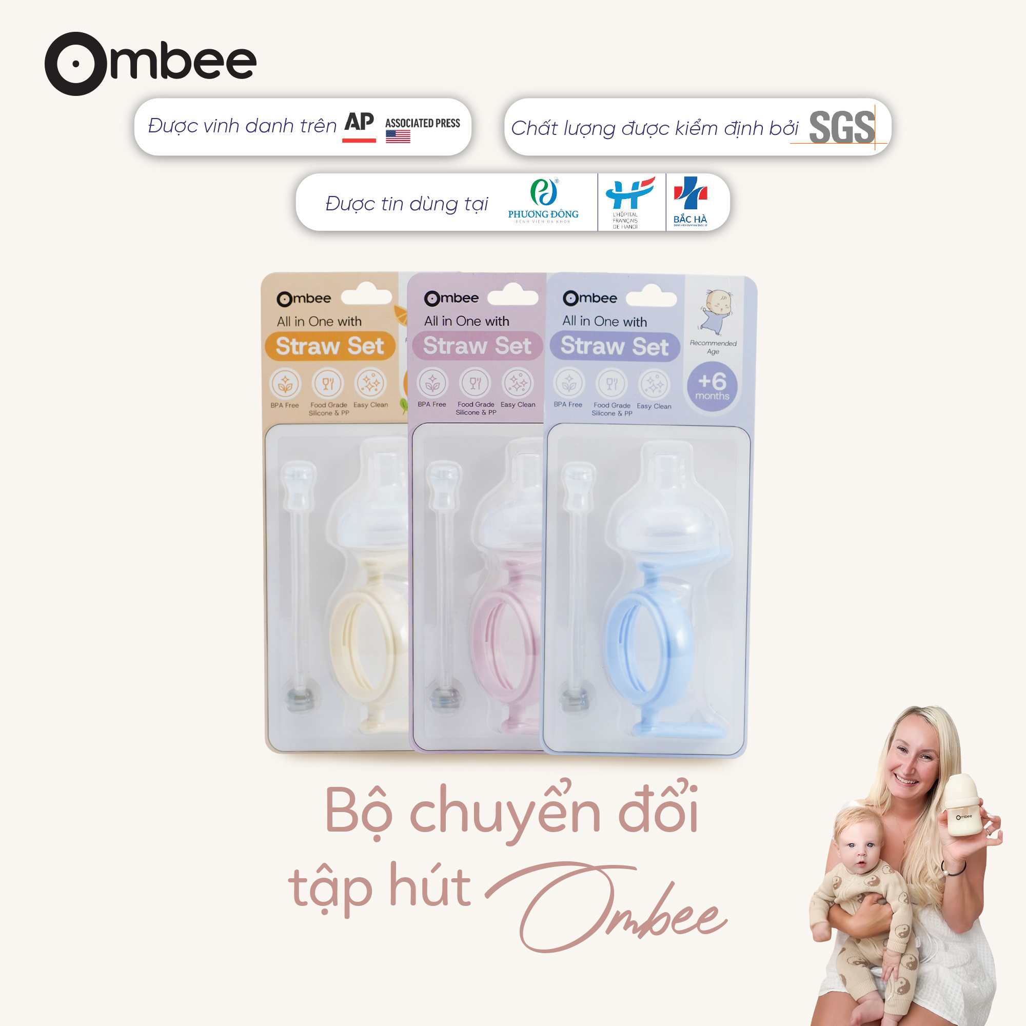 Bộ phụ kiện chuyển đổi bình tập hút Ombee