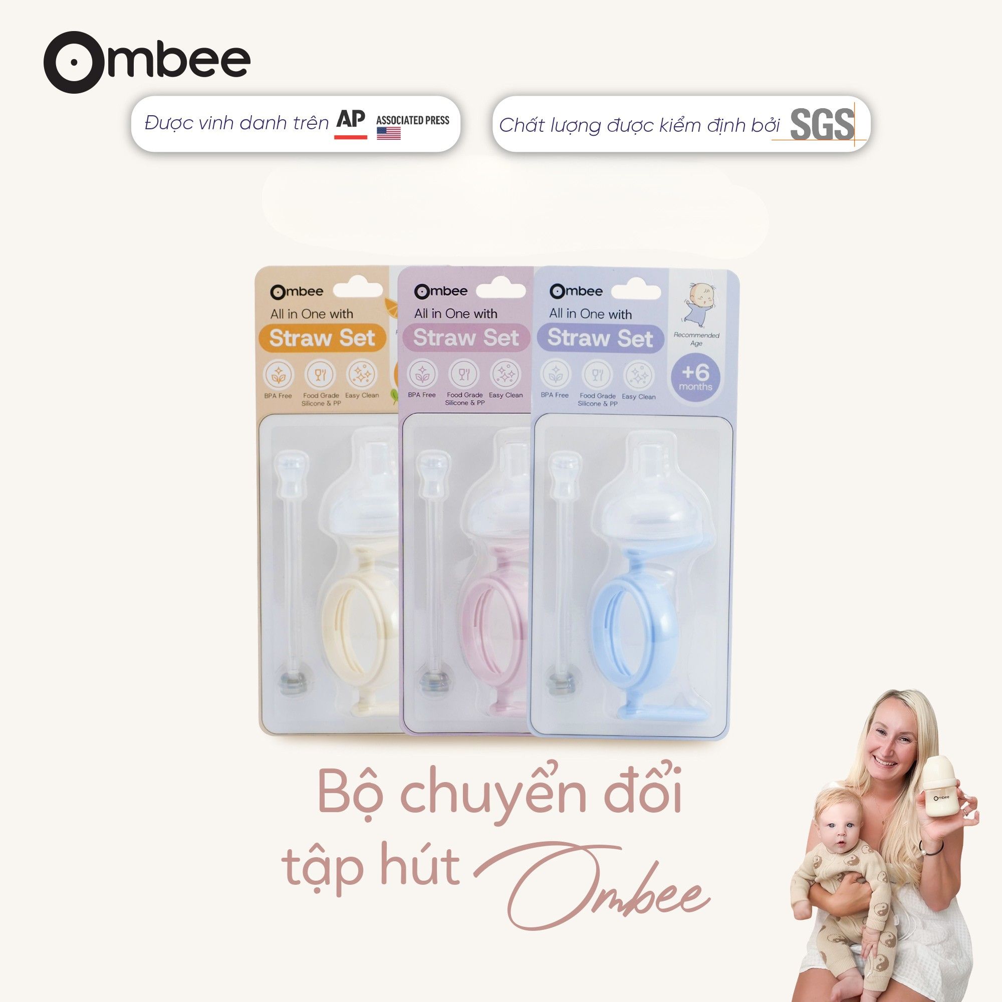 Bộ phụ kiện chuyển đổi bình tập hút Ombee