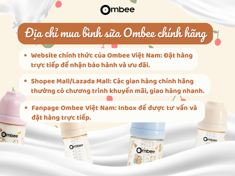 Mua bình sữa Ombee chính hãng ở đâu?