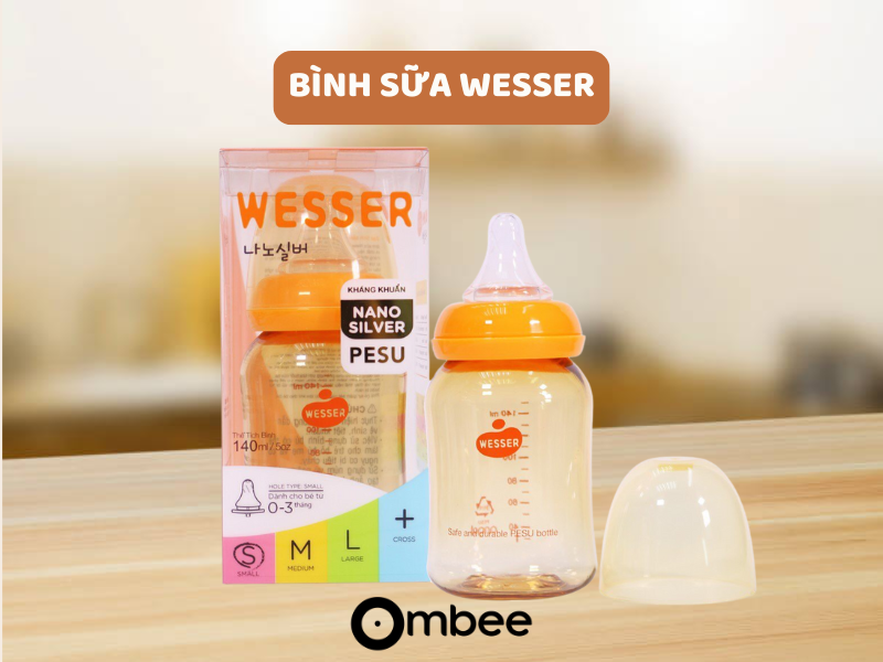 Bình sữa núm mềm Wesser