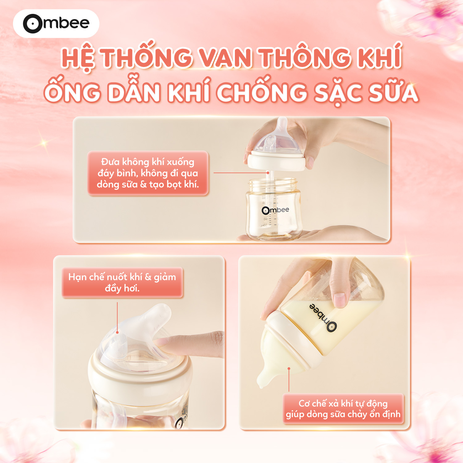 Đặc điểm của van chống sặc bình sữa Ombee