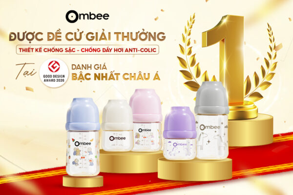 Việc bình sữa Ombee được đề cử Good Design Award 2026 tại Nhật Bản với thiết kế chống sặc, chống đầy hơi là một bước tiến đáng chú ý của sản phẩm mẹ & bé Việt trên thị trường quốc tế.