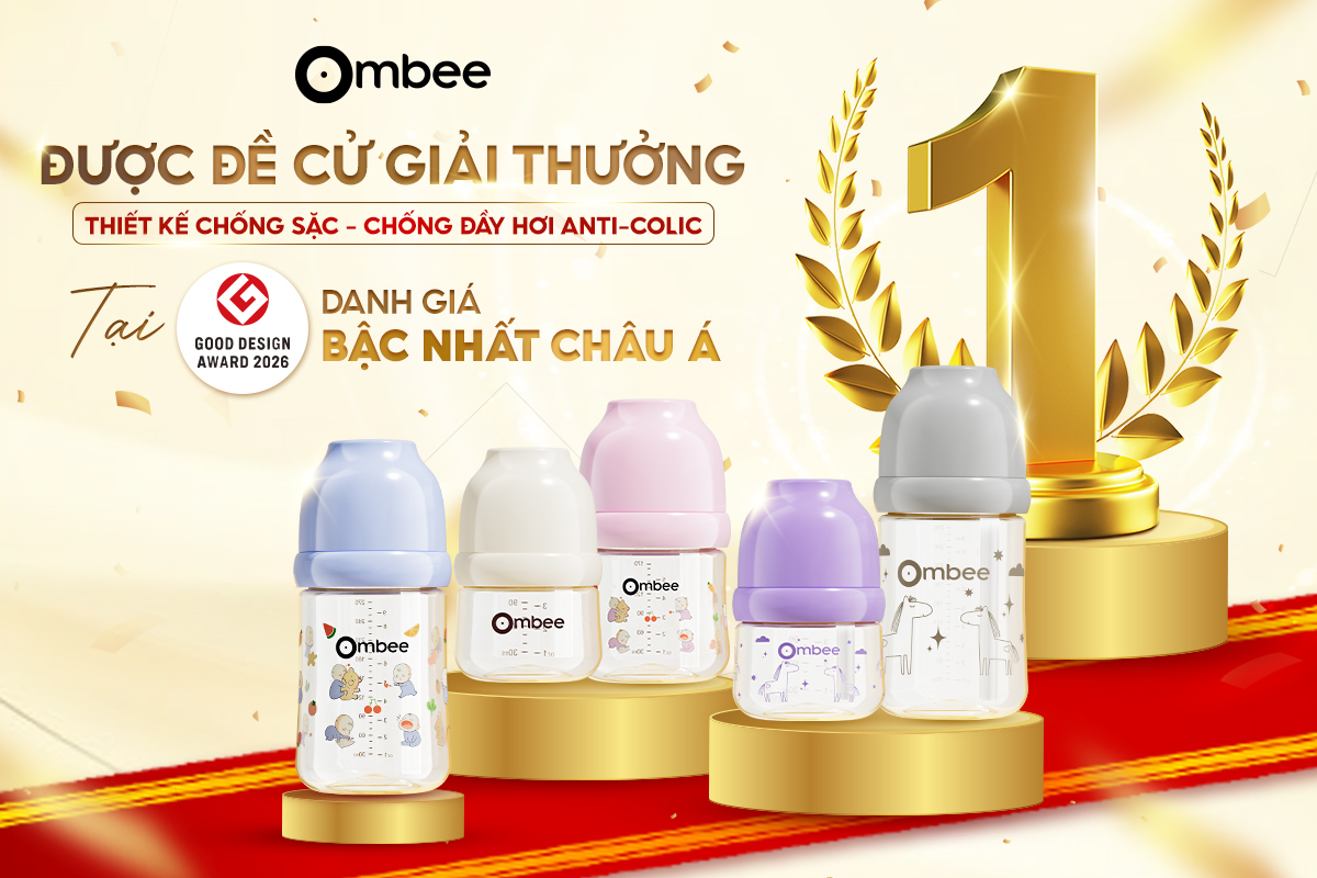 Việc bình sữa Ombee được đề cử Good Design Award 2026 tại Nhật Bản với thiết kế chống sặc, chống đầy hơi là một bước tiến đáng chú ý của sản phẩm mẹ & bé Việt trên thị trường quốc tế.