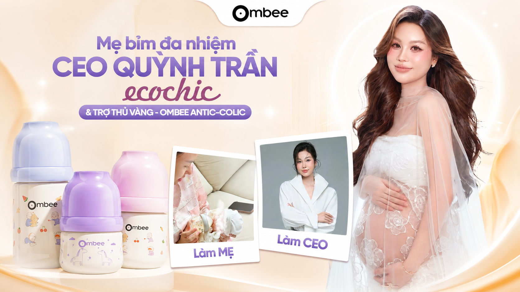 Mẹ bỉm Quỳnh Trần Ecochic lựa chọn bình sữa Ombee cho hai em bé yêu như một bảo bối hữu ích trong cả hành trình chăm con.